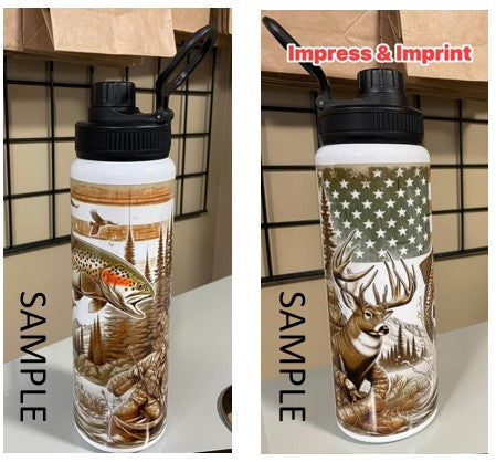 Water Bottle, Metal, 30 oz